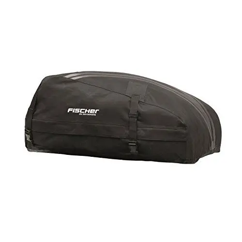 Produktbild: FISCHER Dachbox faltbar, mit Aufbewahrungstasche, 270 l Fassungsvermögen, für Lasten bis max. 50 kg, aus wasserabweisendem Polyamid, mit Reißverschluss, L 100 x H 40 x B 80 cm