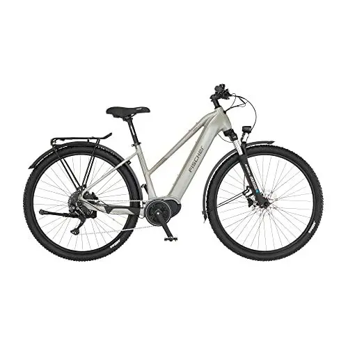Produktbild: FISCHER E-Bike ATB TERRA 4.0i, Elektrofahrrad für Damen und Herren, RH 45 cm, Mittelmotor 80 Nm, 36 V Akku, grau