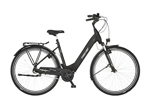 Produktbild: FISCHER E-Bike City CITA 2.2i, Elektrofahrrad für Damen und Herren, RH 43 cm, Mittelmotor 65 Nm, 36 V Akku, schwarz matt