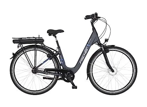 Produktbild: FISCHER E-Bike City, CITA ECU 1401 Elektrofahrrad für Damen und Herren, RH 44 cm, Frontmotor 32 Nm, 36 V Akku, anthrazit matt, 28 Zoll