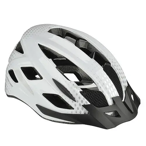 Produktbild: FISCHER Erwachsene Fahrradhelm, Radhelm, Cityhelm Urban Lano, S/M, 52-59cm, weiß blau, mit beleuchtetem Innenring-System, ÖKOTEST-Testsieger