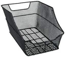 Produktbild: FISCHER Gepäckträgerkorb Schultasche, Fahrradkorb, engmaschig, diebstahlsicher, für E-Bikes geeignet, Tragkraft 25 kg, schwarz
