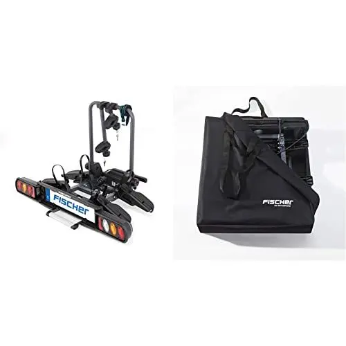 Produktbild: FISCHER Kupplungsfahrradträger ProlineEvo 2 I Fahrradträger Kupplung I Fahrradträger Auto I Träger Auto & Fahrrad-Aufbewahrungstasche für Fahrradträger, schwarz, 65 x 69 25 cm