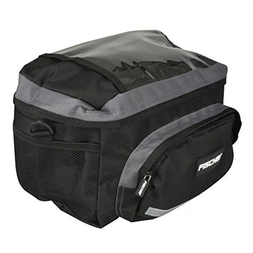 Produktbild: FISCHER Lenkertasche mit wasserdichter Regenhaube, Schwarz