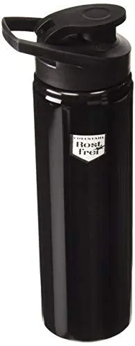 Produktbild: FISCHER Trinkflasche Edelstahl mit großer Öffnung, geeignet für kalte und warme Getränke, 750ml, schwarz