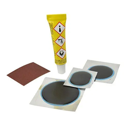 Produktbild: FISCHER Fahrrad Flickbox, Reparatur-Set für Reifen, Pannen-Flickzeug-Set, einfache Anwendung, ideal für unterwegs, 5-teilig
