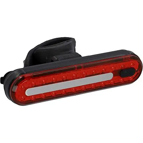 Produktbild: FISCHER rear, Fahrrad LED Akku-Stableuchte STOP, 50 LEDs, Rücklicht mit Bremslicht, mit Akku und USB-Ladefunktion, Spritzwasserschutz nach IP44, StVZO-zugelassen, Schwarz, water_resistant