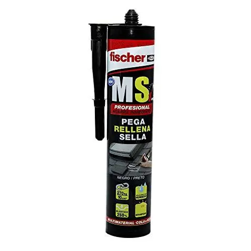 Produktbild: Fischer 1 x MS Professional Dichtstoff (Kartusche 290 ml), schwarz, Mono-Polymer