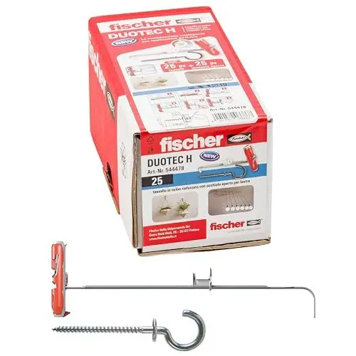Produktbild: Fischer 544478 Gipskartondübel Duotec 10 H mit offener Öse, grau, 10 mm Con gancio