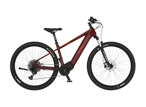Produktbild: Fischer E-Mountainbike MONTIS 7.0i Elektrofahrrad für Damen und Herren, RH 43 cm, Mittelmotor 70 Nm, 36 V Akku, Purpurrot, 43cm-630Wh