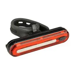Produktbild: Fischer Fahrrad LED Akku-Stableuchte, 50 LEDs, Rücklicht, rear mit Akku und USB-Ladefunktion, Spritzwasserschutz nach IP44, StVZO-zugelassen, Schwarz