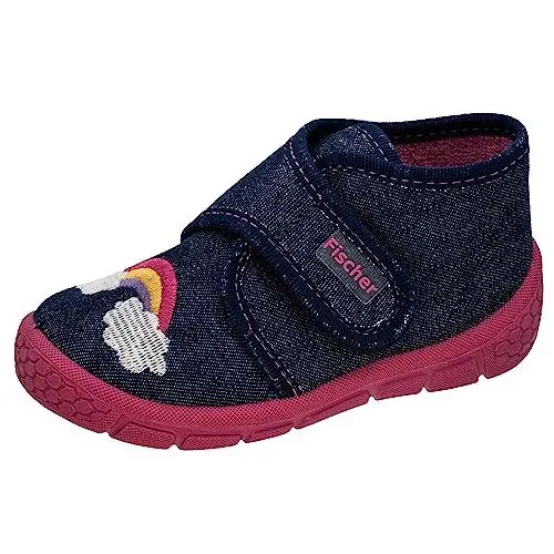 Produktbild: Fischer Jungen Mädchen Honey Hausschuh, Blau/Pink, 19 EU