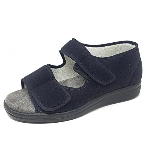 Produktbild: Fischer Unisex 0563_90_45 Hausschuh, Schwarz, EU 3X-Weit