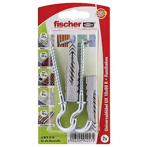 Produktbild: Fischer Universaldübel UX RH K SBKarte, 2 Stück, 10 x 60 mm, 94257