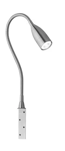 Produktbild: Fischer & Honsel | Bettleuchte Flex, Sten | mit Gestensteuerung dimmbar | 1x LED 5 Watt, 3000 Kelvin, 420 Lumen | EEK: G | 30702, Silber