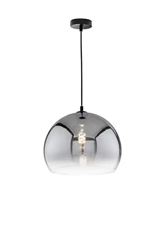 Produktbild: Fischer & Honsel | Pendelleuchte, Amos | sandschwarz| Glas| rauchfarben zu klar| D: 35,00 cm | Ausl. Decke: 150,00 cm| 1x E27 max. 40,0 Watt| 60836