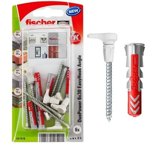Produktbild: fischer 557916 Easy Hook, Weiß, 6x30