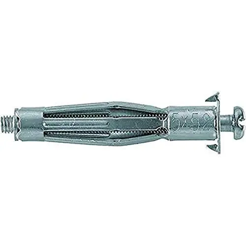 Produktbild: fischer HM 8 x 54 SS - Hohlraum-Metalldübel mit Sechskantschraube zum Befestigen von Bildern, Gardinenschienen in Plattenbaustoffen - 50 Stück - Art.-Nr. 519783