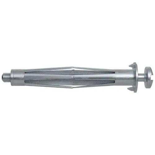 Produktbild: fischer Hohlraum-Metalldübel HM 4 x 45 S, Hohlraum-Metalldübel mit metrischer Schraube zum Befestigen von leichten Wandregalen, Gardinenschienen, uvm. in Plattenbaustoffen, 20 Stück