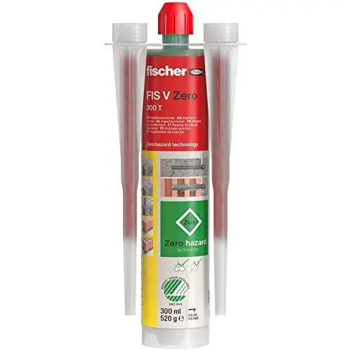 Produktbild: fischer Injektionsmörtel FIS V Zero 300 T, umweltschonender Universalmörtel, wetterfester Mörtel für den Innen- und Außenbereich, Mörtelmasse für Lasten in allen gängigen Baustoffen, 300 ml