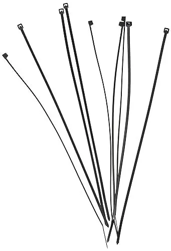 Produktbild: fischer Kabelbinder UBN, hochwertiges Kabelhalter-Set (100 Stk. 2,5 x 200 mm) aus Nylon-Polyamid, für Befestigungen von Kabeln und Rohren, halogen- & silikonfrei, schwarz