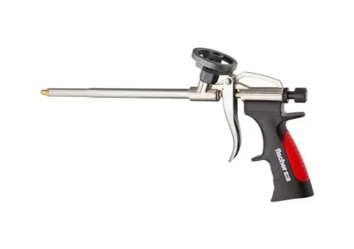 Produktbild: fischer Metallpistole PUP M3, robuste Schaumpistole für PU-Schäume, Bauschaumpistole zum effizienten Verarbeiten von Pistolenschäumen, langlebig aus Metall, rot