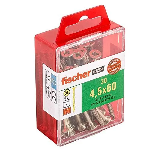 Produktbild: fischer PowerFast 12,0 x 140, Holzbauschrauben mit Teilgewinde und Sechskantkopf für den konstruktiven Holzbau, Torx-Antrieb, blauverzinkt, 25 Stück