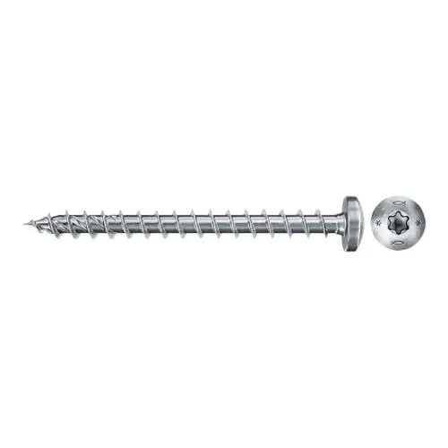Produktbild: fischer PowerFast II PTF 3,5 x 25, Spanplattenschraube (200 Stk) mit Vollgewinde, Pan Head mit Innenstern, Schraube für Holzverarbeitung, reduziert Einschraubwiderstand & Einschraubzeit