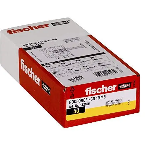Produktbild: fischer Rodforce Fgd 10 M6 Gewindedübel Inhalt: 50 Stück