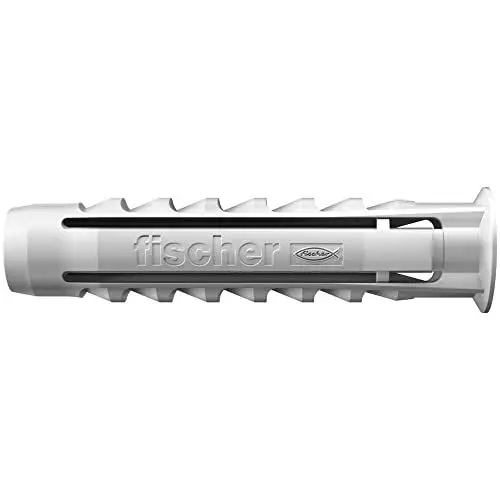 Produktbild: fischer Spreizdübel SX 6x30 im praktischen Eimer, der kraftvolle Nylondübel mit Vierfach-Spreizung und Rand für optimalen Halt, 3.200 Stück im Aufbewahrungseimer
