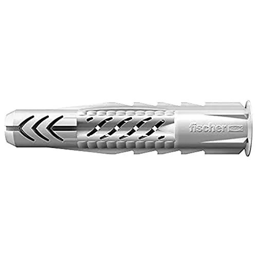 Produktbild: fischer Universaldübel UX 8 x 50 R, Schachtel mit 100 Nylondübeln, Allzweckdübel mit Rand, für optimalen Halt bei Befestigungen in Beton, Gipskarton, Kalksand-Lochstein uvm. Standard