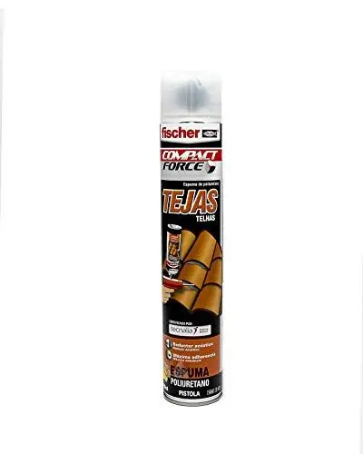 Produktbild: fischer Polyurethanschaum Dachziegel für Pistole, Schalldämmung im Außenbereich, 750 ml, Grau