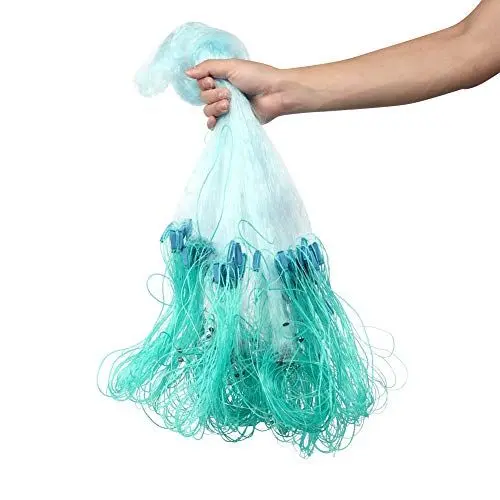 Produktbild: Fischernetz Feinmaschiges Teichnetz 50 M 1,5 M Höhe, 3 Schichten Nylon-Fischernetz mit Schwimmer Angelzubehör Kleines Maschennetz Praktisches Werkzeug Geschenke für Mann Vater(4 Finger)