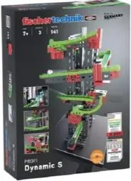 Produktbild: fischertechnik 536620 Kugelbahn Dynamic S – Bausatz für Kinder ab 7 Jahren, Lernspielzeug mit Flexschienen und Klangrohr, fördert technisches Verständnis, Klar