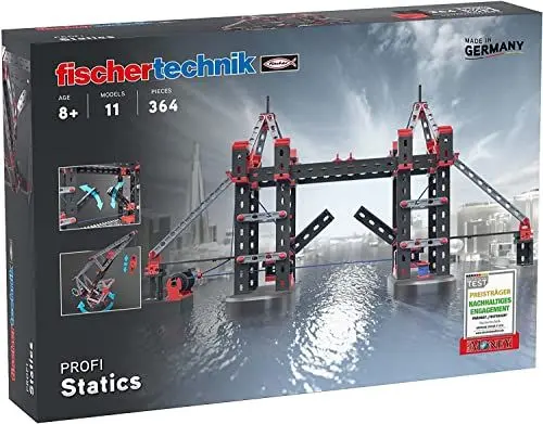 Produktbild: fischertechnik 564071 Profi Statics-der Architektur Baukasten für Statik Grundlagen, ab 8 Jahre, Schwarz, ‎32 x 8 x 23 cm