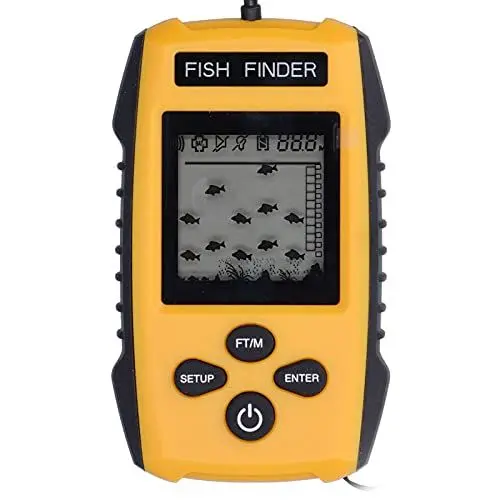 Produktbild: Fischfinder, LCD-LED-Visual-Echolot, Alarm-Angelwandler für Outdoor-Aktivitäten, Tragbarer Fischfinder