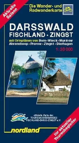 Produktbild: Fischland - Darss - Rostocker Heide: 1:30000, Rad- und Wanderkarte. Mit Ortsplänen von Born, Wieck, Wustrow, Ahrenshoop, Prerow, Zingst, Dierhagen. (Deutsche Ostseeküste)