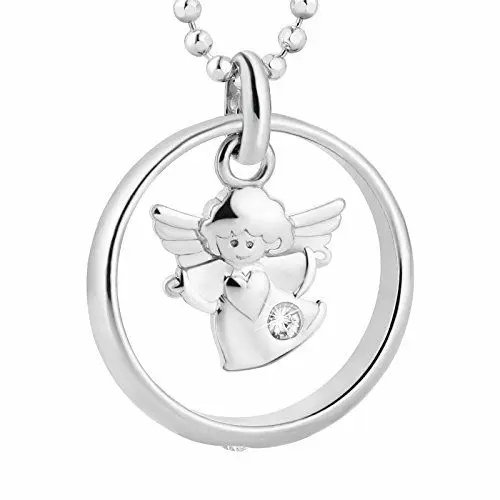 Produktbild: fish Kinderkette Mädchen Taufring echt Silber Taufring klar Schmucketui Baby Geschenk