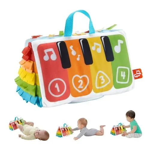 Produktbild: FISHER-PRICE Kick & Play Soft Piano - Weiches und tragbares Pianospielzeug, mitwachsendes Design, bunte Tasten, für Babys ab der Geburt, HND54