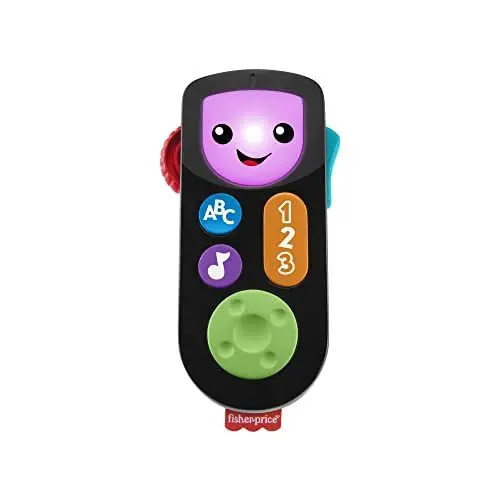 Produktbild: FISHER-PRICE Lernspaß Smart TV Fernbedienung – elektronische Spielzeug-Fernbedienung mit Lerninhalten, Lichtern und 20+ Liedern, fördert Feinmotorik, spricht deutsch, ab 6 Monaten, HGY50