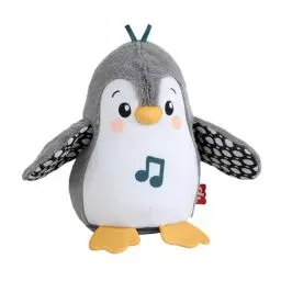 Produktbild: FISHER-PRICE Wackelnder Pinguin - Plüschspielzeug für Babys zum Spielen in Bauchlage mit Musik und wackelnden Bewegungen, fördert Seh-, Tast- und Hörsinn, für Babys ab Geburt, HNC10