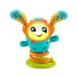 Produktbild: Fisher-Price, - DJ Hüpfi, DEUTSCHE Version, interaktives Lern-Spielzeug zum Tanzen, Bewegen und Hüpfen, mit Musik und Federung, Babyspielzeug für Kinder ab 9 Monaten, HJP94