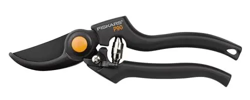 Produktbild: Fiskars Bypass-Gartenschere für frische Äste und Zweige, Antihaftbeschichtet, Hochwertige Stahl-Klingen, Länge: 22,5 cm, Schwarz/Orange, Pro, P90, 1001530