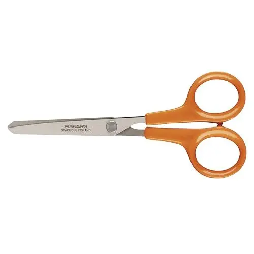 Produktbild: Fiskars Hobbyschere, Länge: 13 cm, Für Rechts- und Linkshänder, Rostfreie Stahl-Klinge/Kunststoff-Griffe, Orange, Classic, 1005154