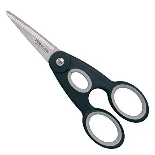 Produktbild: Fiskars Küchenschere, Gesamtlänge: 22 cm, Qualitätsstahl/Kunststoff, Functional Form, 1003034, Schwarz / Grau