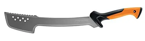 Produktbild: Fiskars Machete-Axt, Inkl. Holster aus Nylon, Klingenlänge: 46 cm, Gehärteter Stahl/Kunststoff, Schwarz/Orange, 1051236