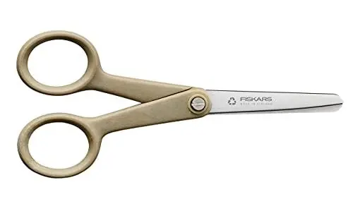 Produktbild: Fiskars ReNew Hobbyschere, Länge: 13 cm, Recycelter Edelstahl/Kunststoff, Aus 100% wiederverwertbaren Materialien, 1062546