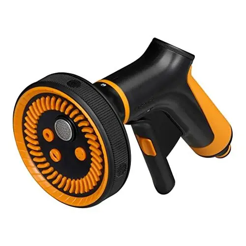 Produktbild: Fiskars Sprühpistole Multi, 5 Funktionen, Stufenlos regelbarer Durchfluss, Mit Frontregler und Ein/Aus-Verriegelung, SoftGrip, Universalgröße, Schwarz/Orange, 1065482