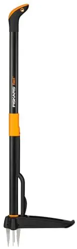 Produktbild: Fiskars Xact Unkrautstecher, Länge: 1 m, Rostfreie Stahl-Arme/Kunststoff-Griff, Schwarz/Orange, Kartoneinzelverpackung, 1077305