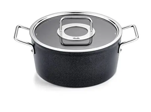 Produktbild: Fissler Adamant / Aluminium-Kochtopf (Ø 24 cm, 4,9L) Töpfe-beschichtet mit Glas-Deckel, antihaftend - Induktion, Anthrazit